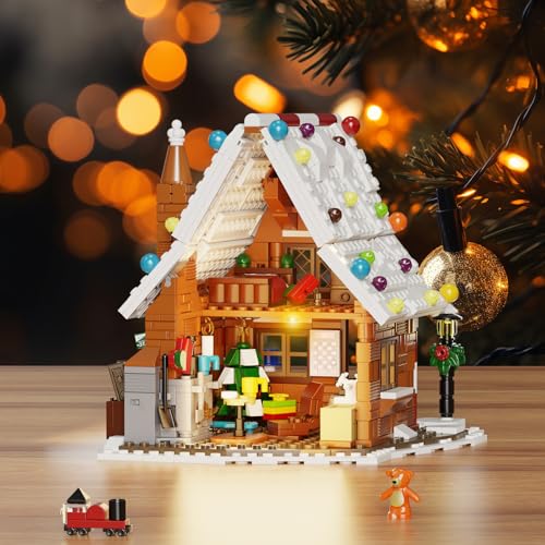 Gingerbread House Building Kit with LED Lights I4768