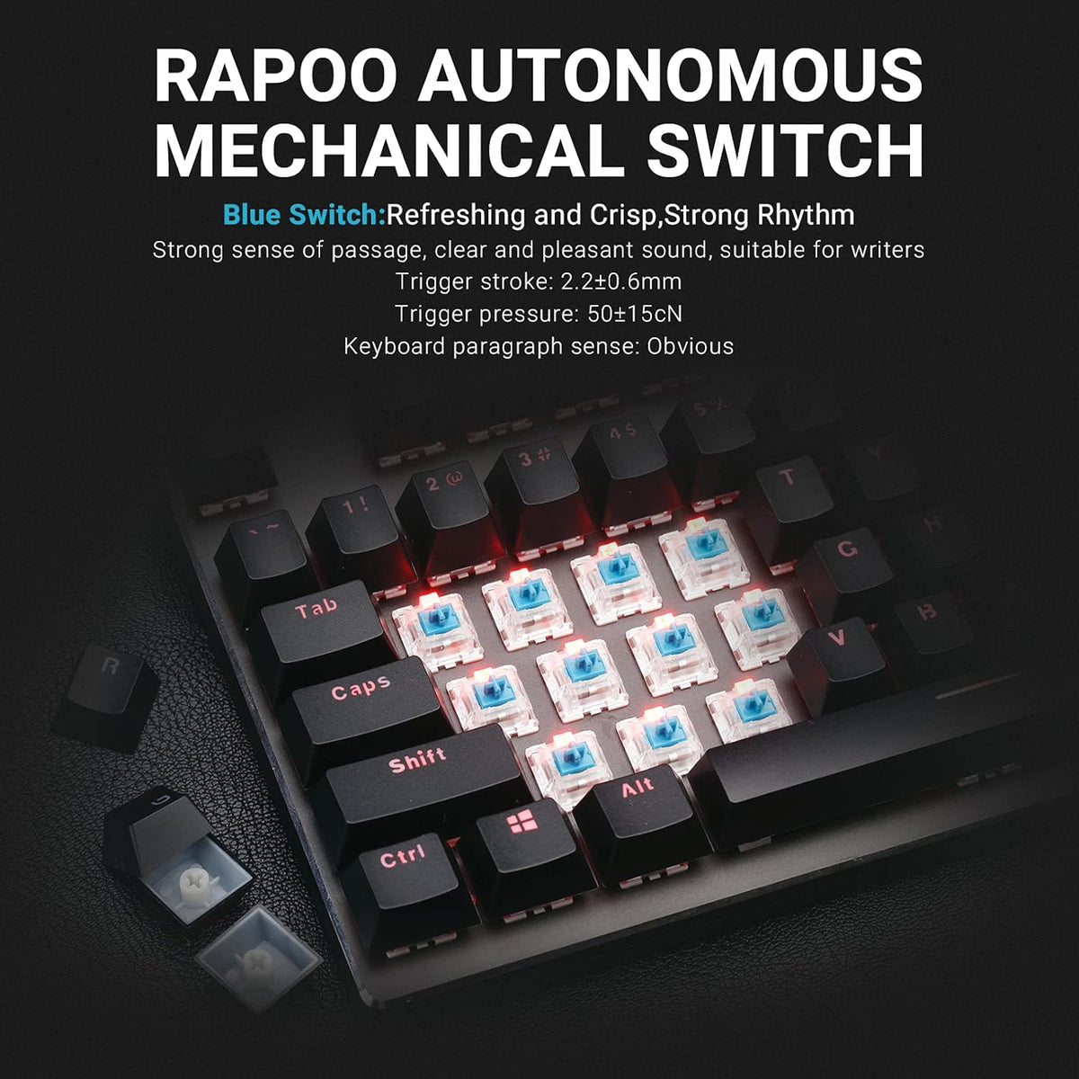 V700RGB LED Alloy Backlit Wired Mechanical Gaming Keyboard with Blue Switches, Braided Fiber Cable, Pack of 2 Q345