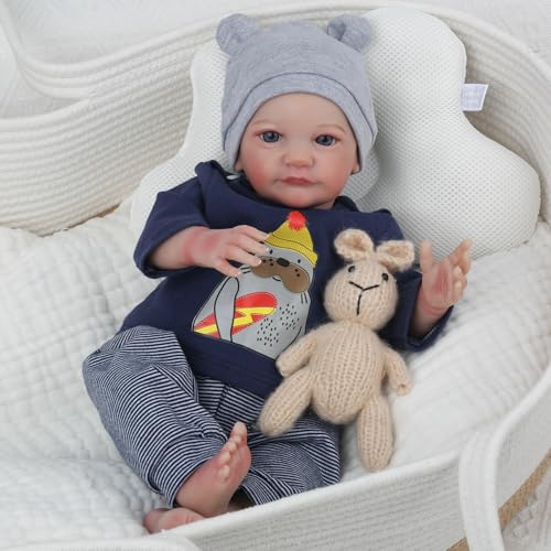 Realistic Reborn Baby Dolls Boy 18 Inch Lifelike Soft Weighted Newborn Baby Doll A968583
