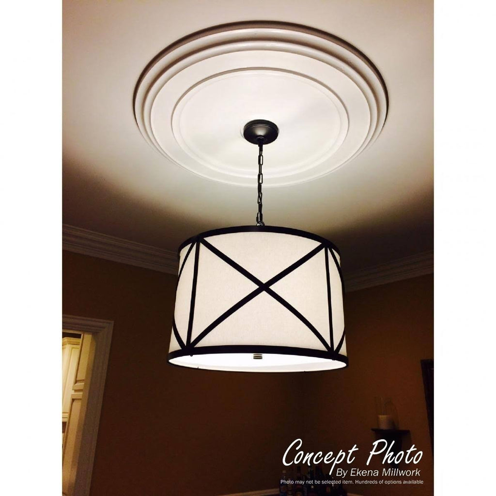 23 1/2x22OD x 3 7/8x22ID x 1x22P Hand-Painted Antique Copper Ceiling Medallion P215050