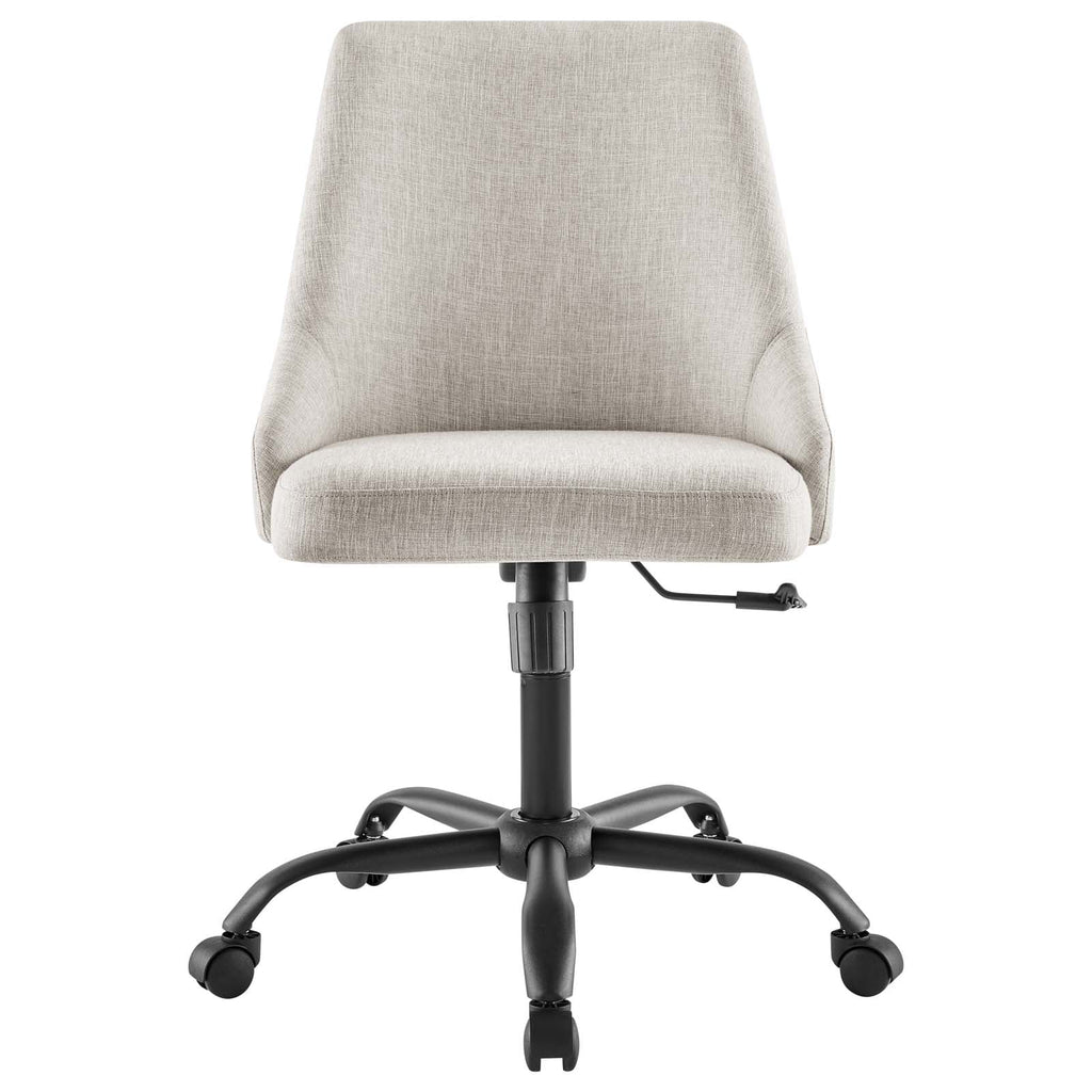 Black Beige Fabric Swivel Chair H236