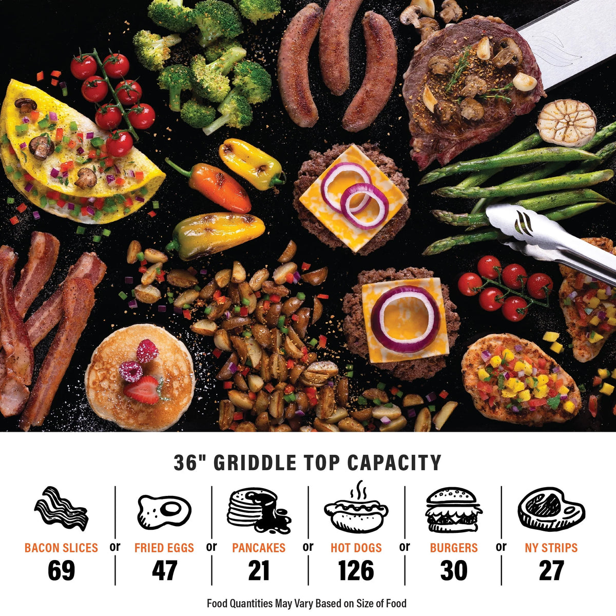 4-Burner 36” Propane Griddle with Hood R4113