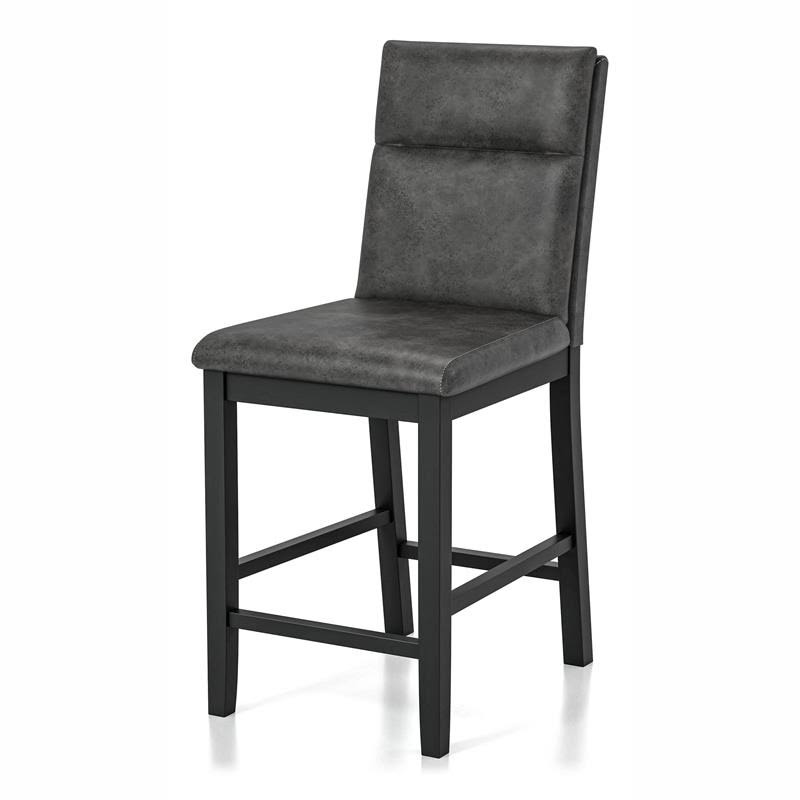 Gray Wood Counter Height Dining Chair (Set of 2) D8252