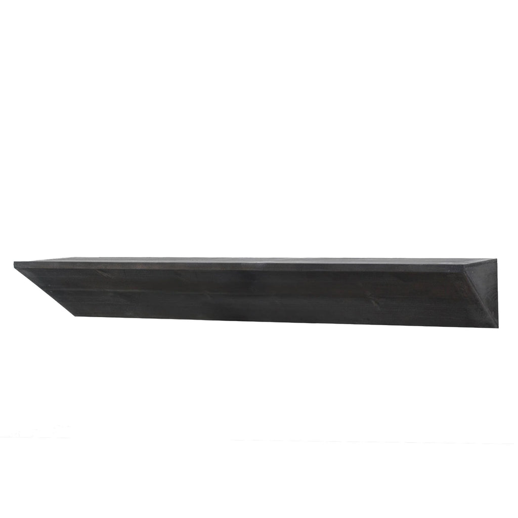 Large Black Wood Floating Wall Shelf R777152