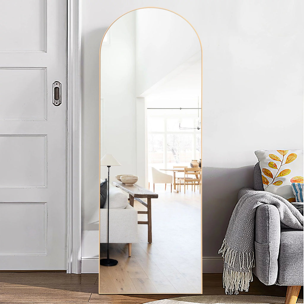 Gold Modern Floor Mirror H580946