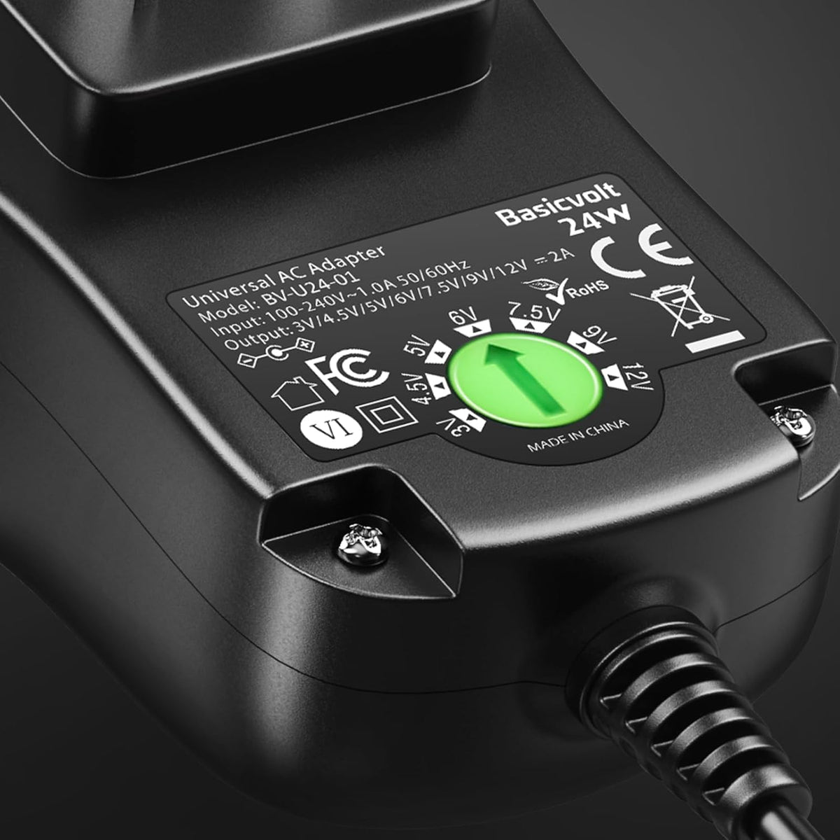 Multi-Voltage Regulated Switching Power Supply 2.0A 24Watt P396