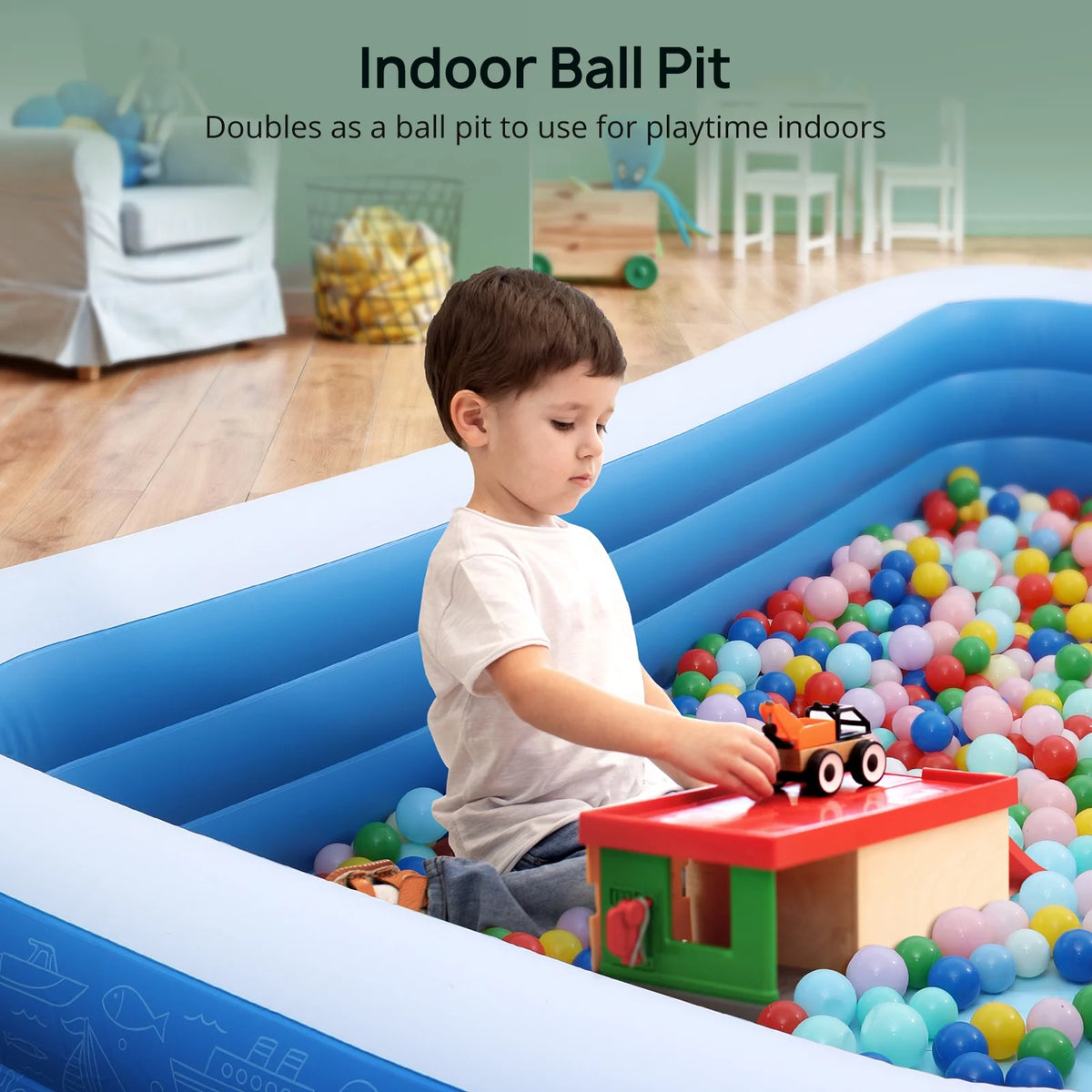 Inflatable Swimming Pools 119'' x 72'' x 20'' E97379