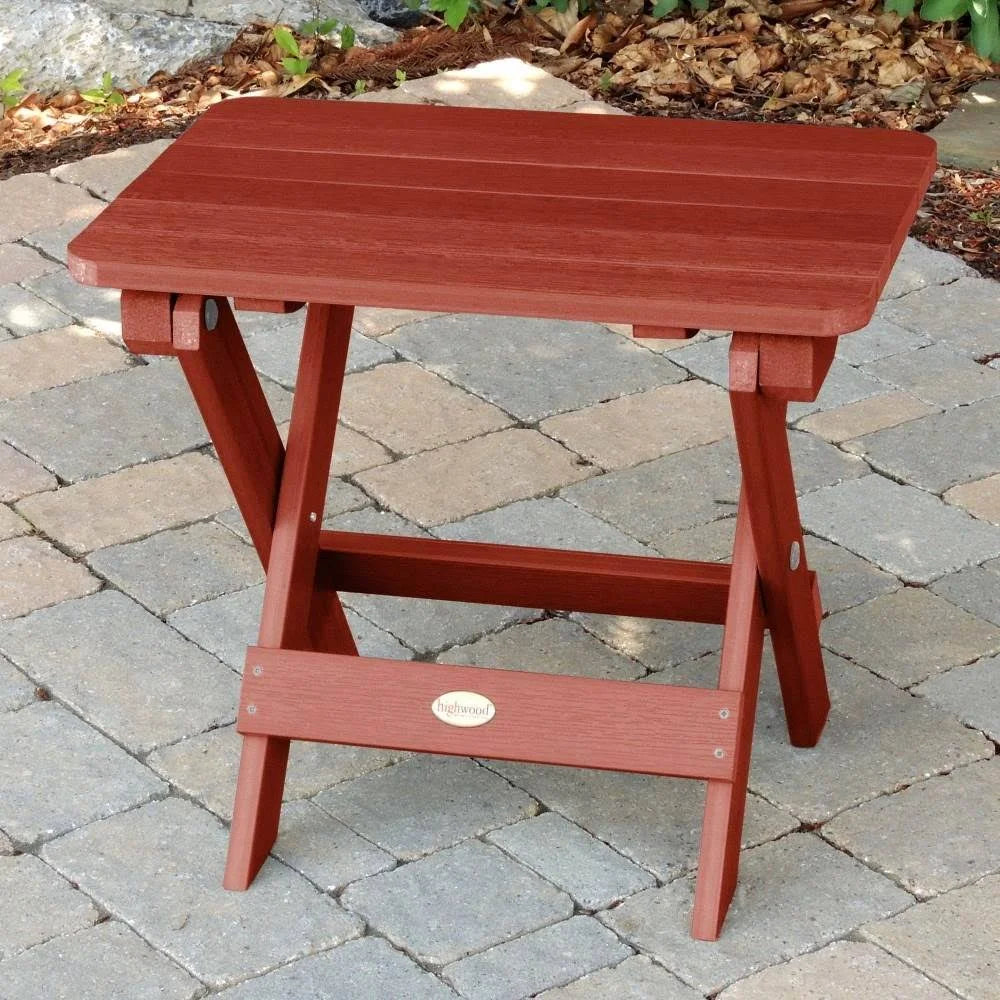 Rustic Red Folding Side Table C60675