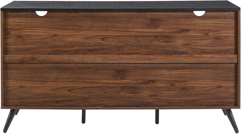 Black and Dark Walnut 4 Drawer Wood Cabinet E732429