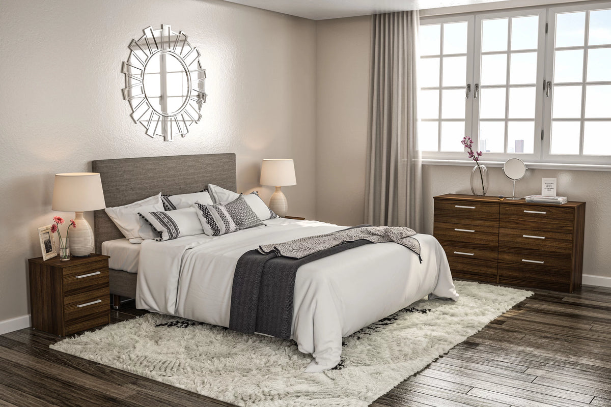 White 6 Drawer Wood Double Dresser T49600