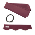 Fabric Replacement for 10x8 ft Retractable Awning Burgundy T2044