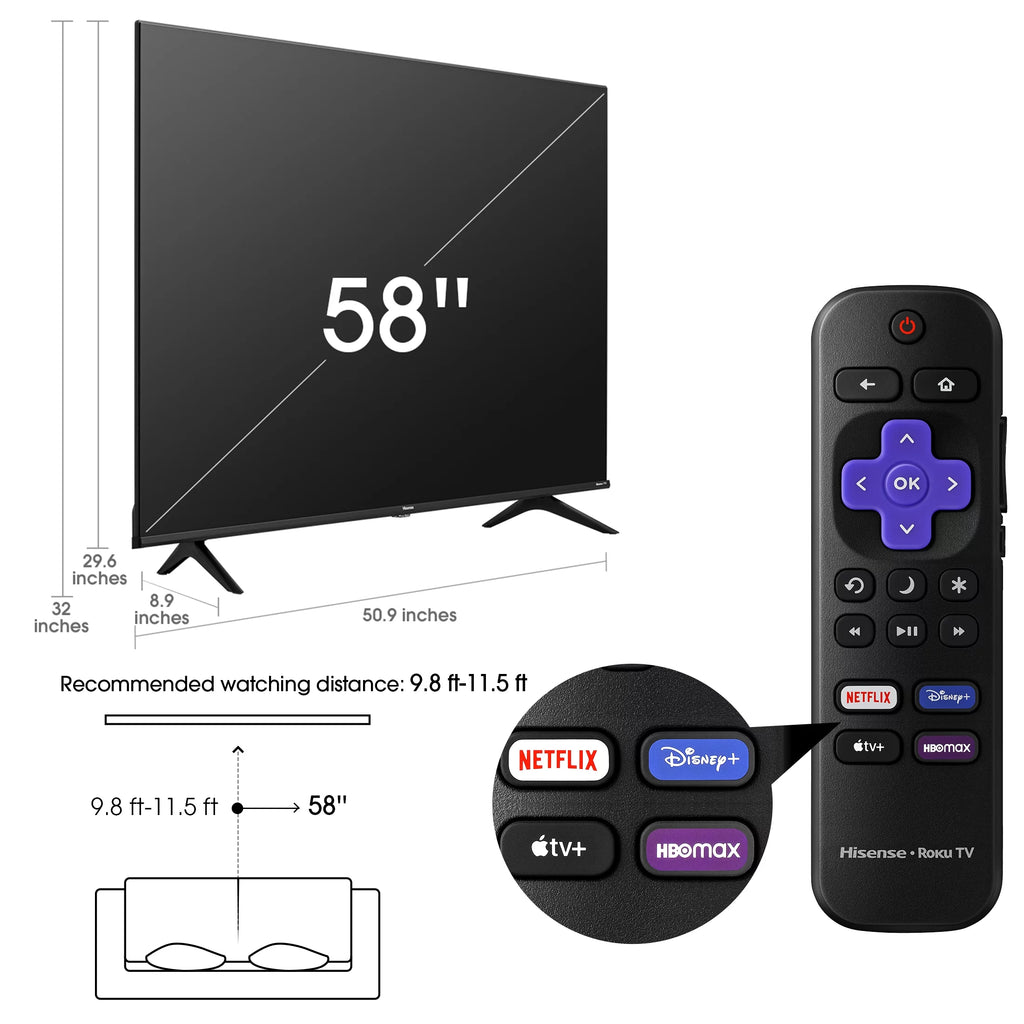 58 Class 4K UHD LED LCD Smart TV HDR A554