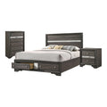 Gray Wood 3-Piece Bedroom Set King C89312
