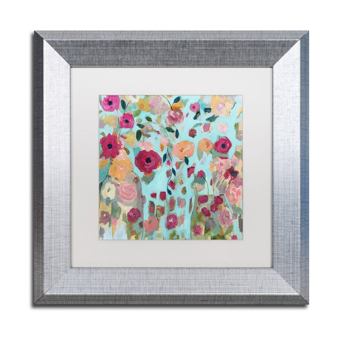Silver Matted Framed Art P7578