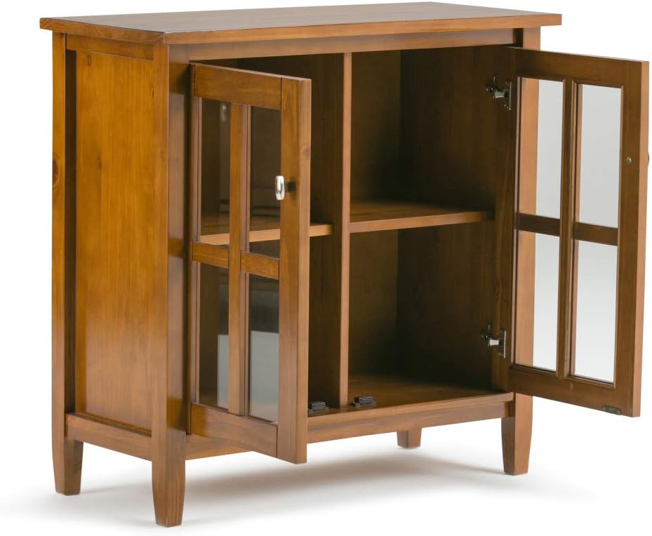 32 inch Wide Rustic Low Storage Cabinet with 2 Adjustable Shelves Z966500