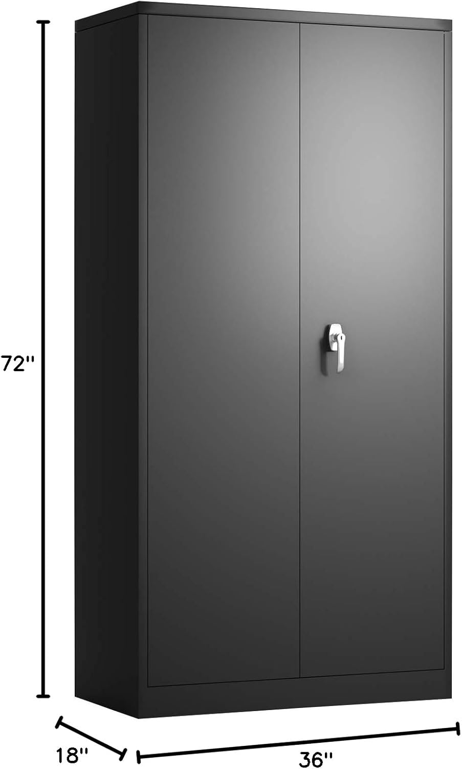 72'' Metal Storage Cabinet with 4 Adjustable Shelves D947112