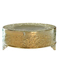 Gold Plated Round Embossed Cake Stand M89556
