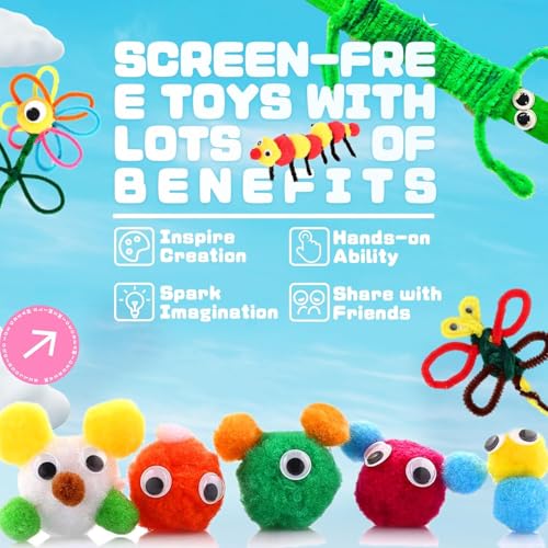 1000+ PCS Toddler DIY Craft Art Supply Set with 3 Layered Folding Storage Box U7605