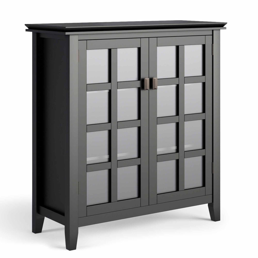 Solid Wood Storage Cabinet in Black H67655