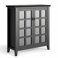 Solid Wood Storage Cabinet in Black H67655