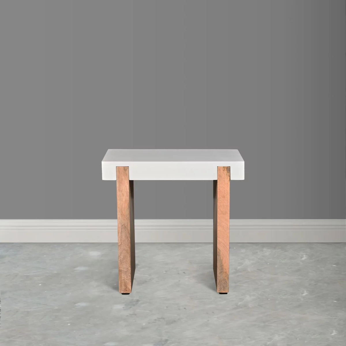 20 Inch Rectangular Mango Wood Side Table B613