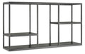 Modern Four-Shelf Wall Unit in Recycled Metal/Natural Steel Black L246162