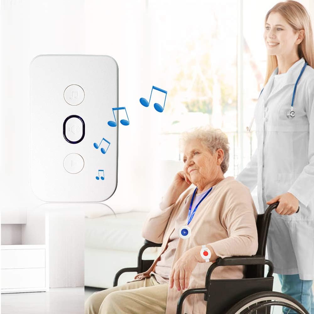 Caregiver Pager 2 Receivers 3 Waterproof Transmitters L178916
