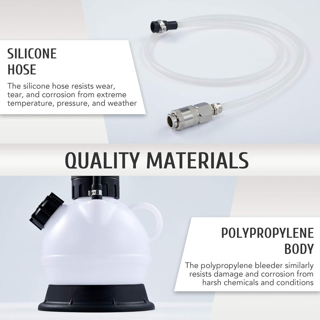 Brake Bleeder Kit with Hand Pump and Adapter V5580