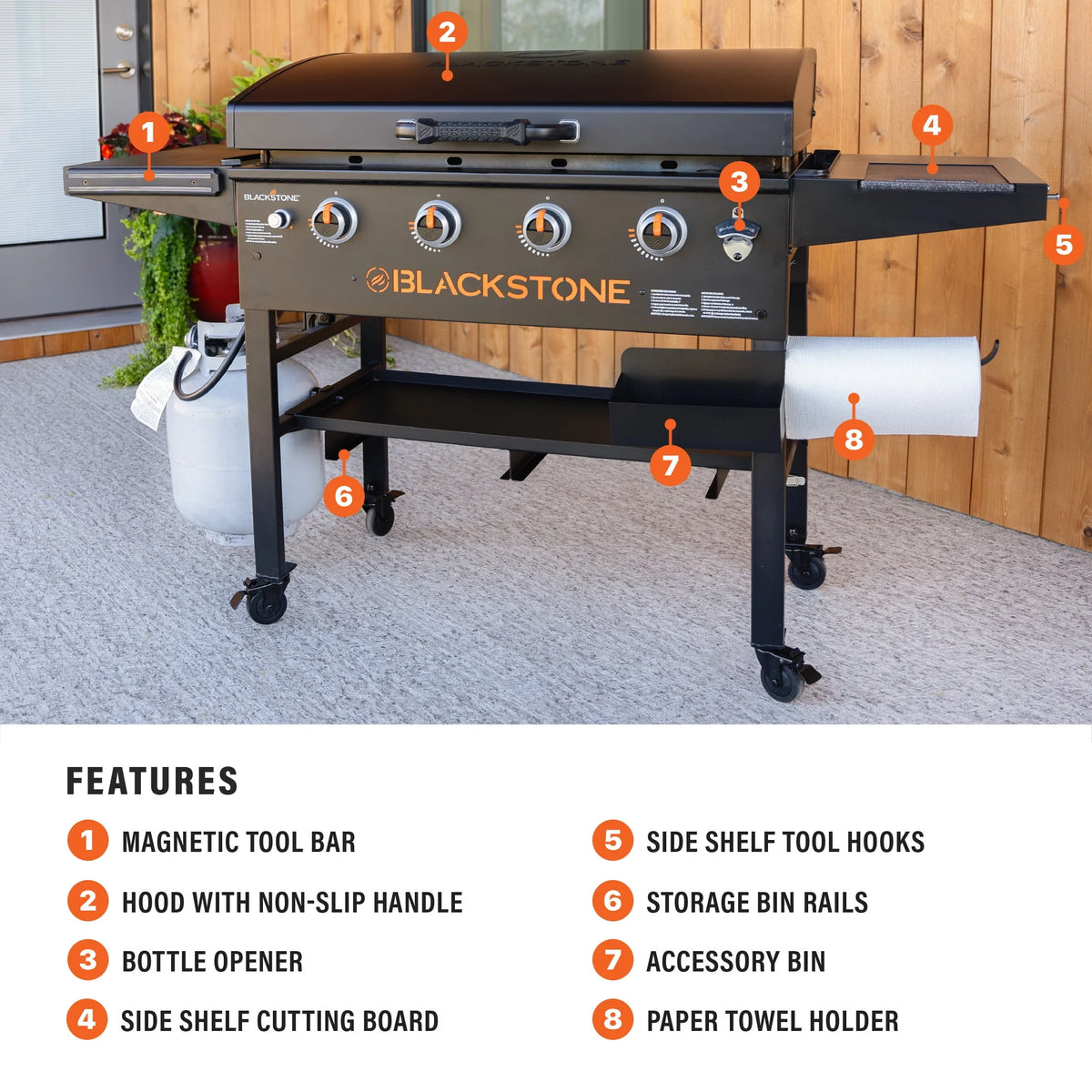4-Burner 36” Propane Griddle with Hood R4113
