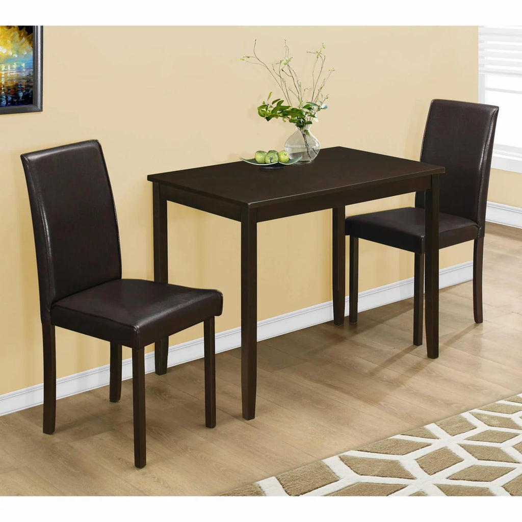 3pcs Small Rectangular Wood Dining Table Set P43863