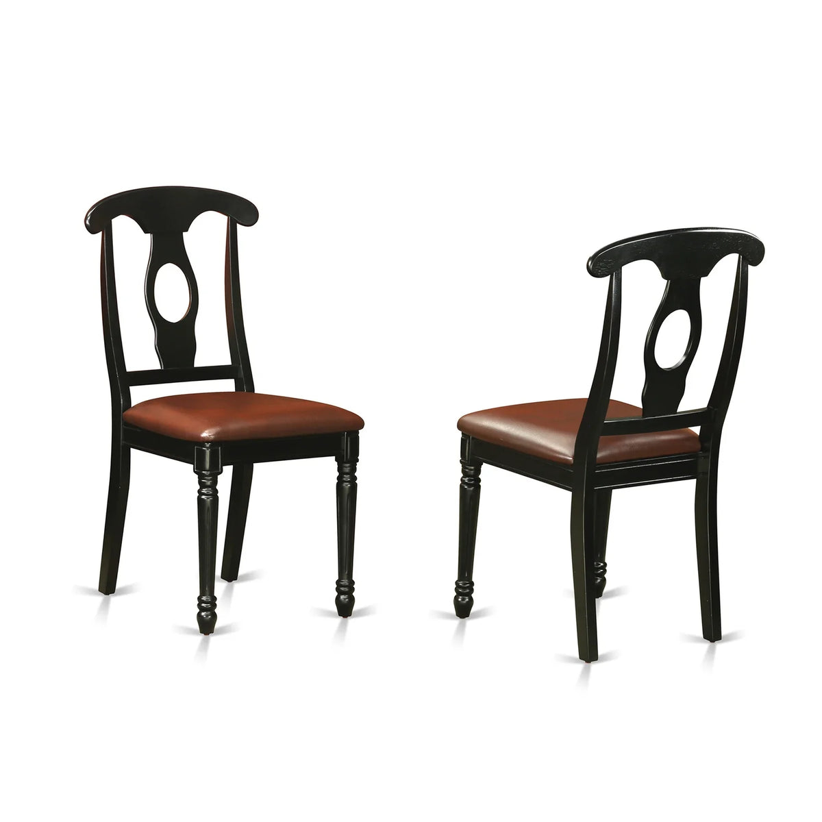 6 Piece Rectangular Dining Table Set with Faux Leather Chairs V66658