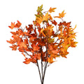4Pcs Artificial Maple Leaves Branches 23in Orange S9419