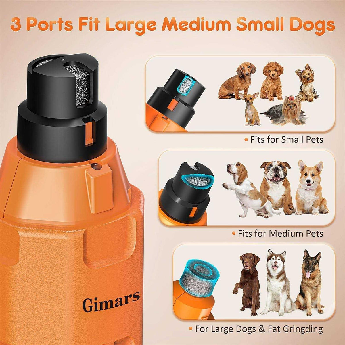 Adjustable 6 Speed Dog Nail Grinder T298