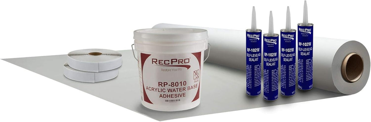 PVC Rubber Roof Kit 9.5' Wide x 5 ft - 40 ft L841