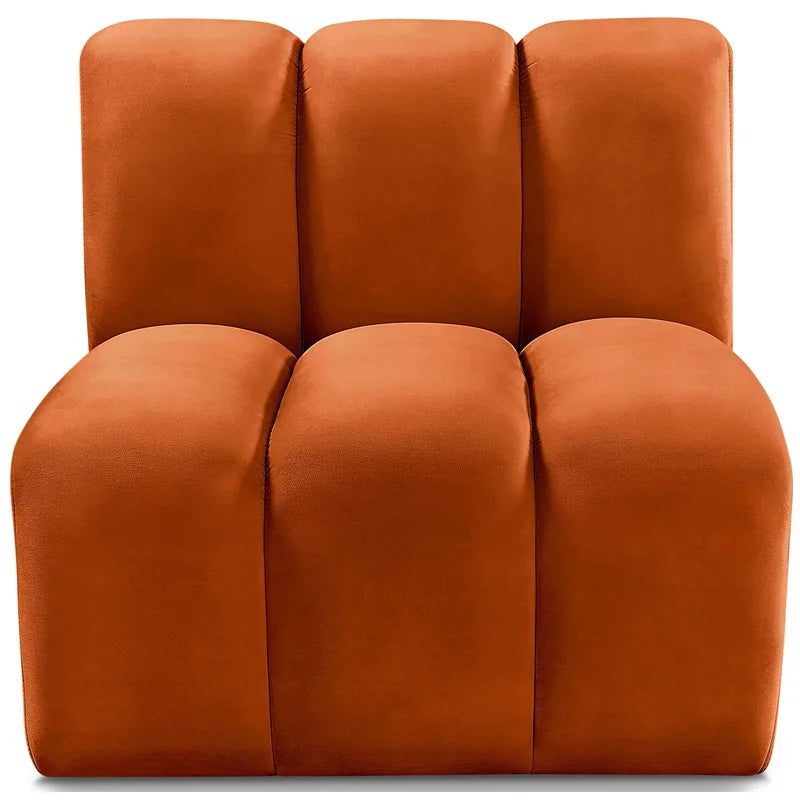 Cognac Velvet Straight Chair U667325