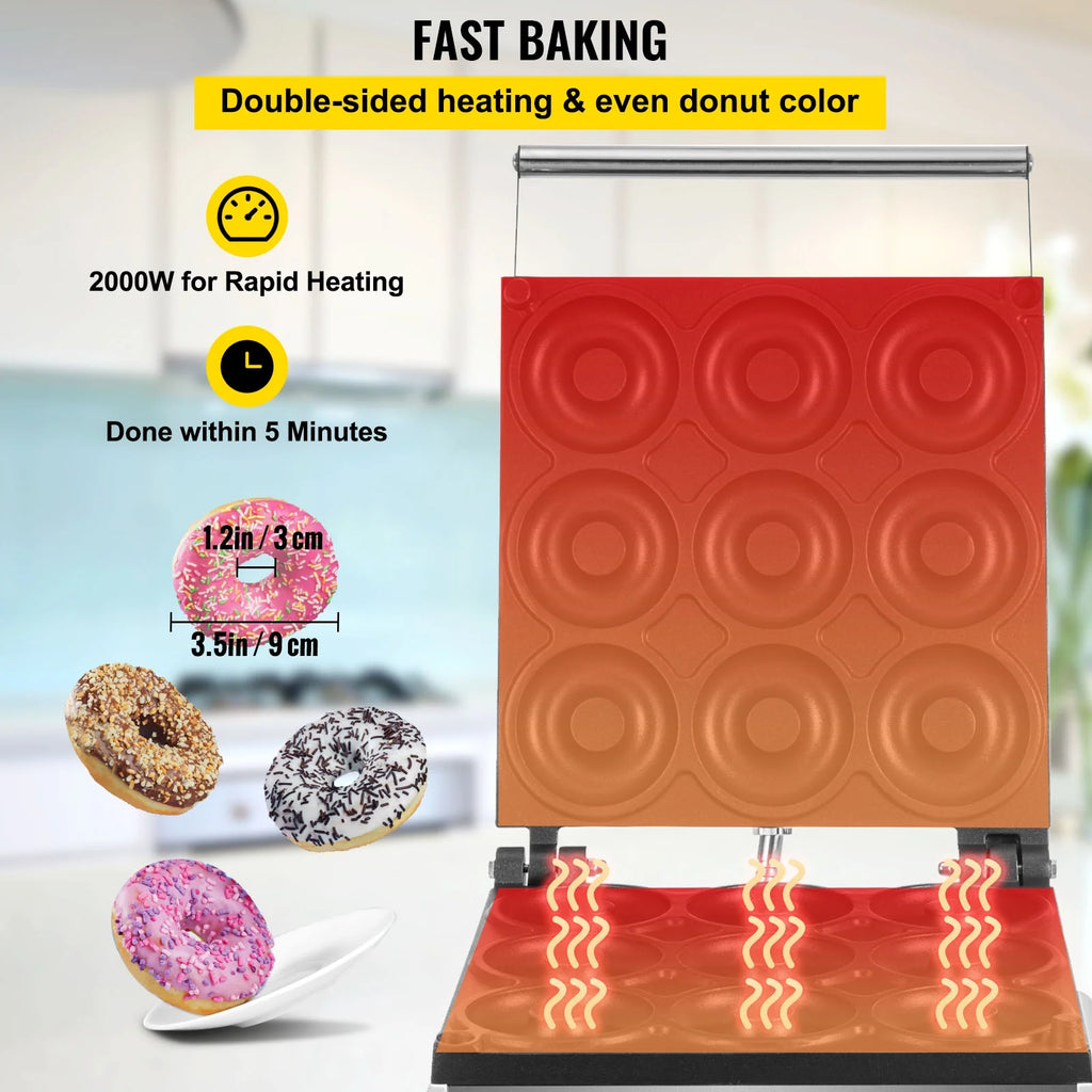 9pcs Electric Donut Maker Machine A673488