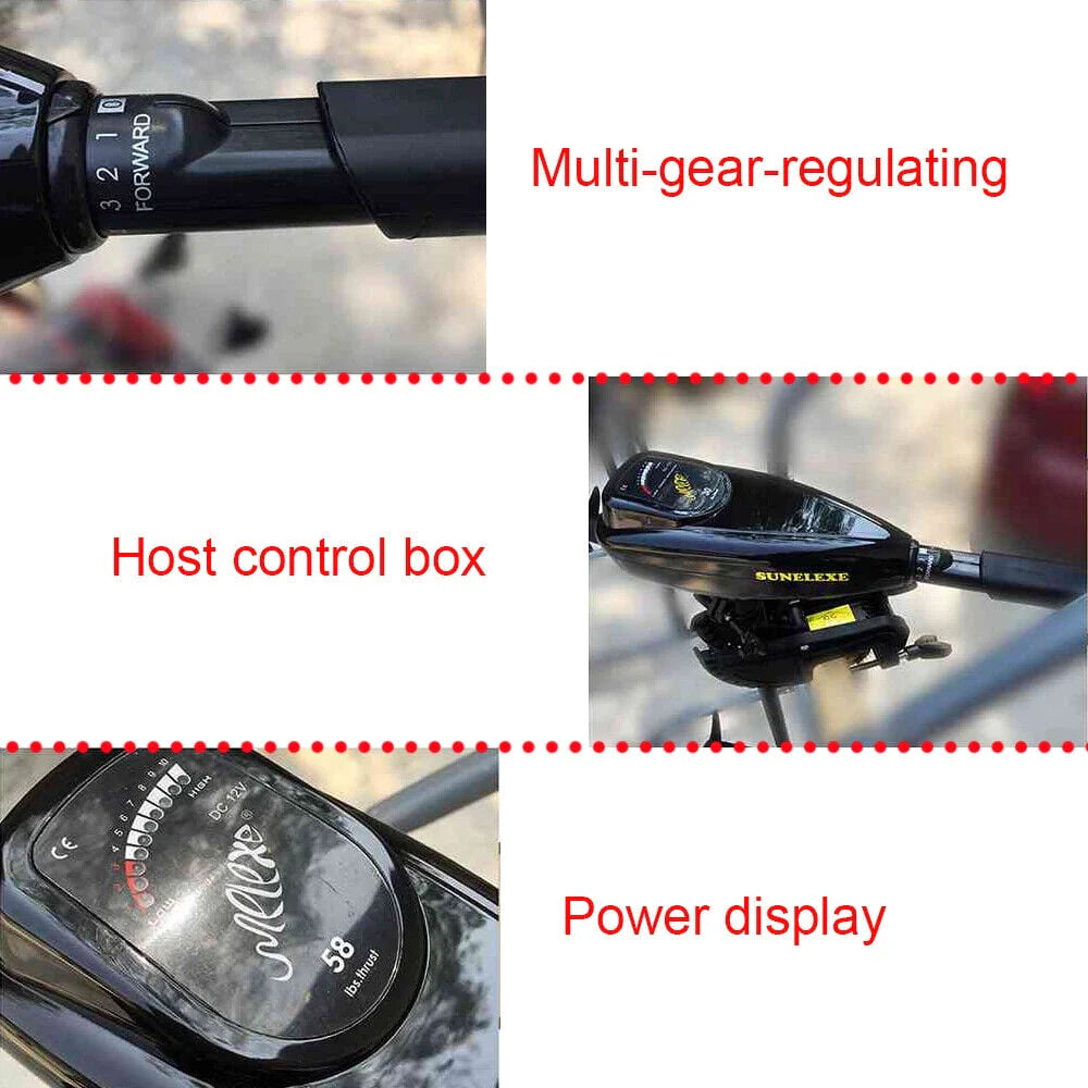 12V Electric Outboard Motor Trolling Engine 58LBS G9507