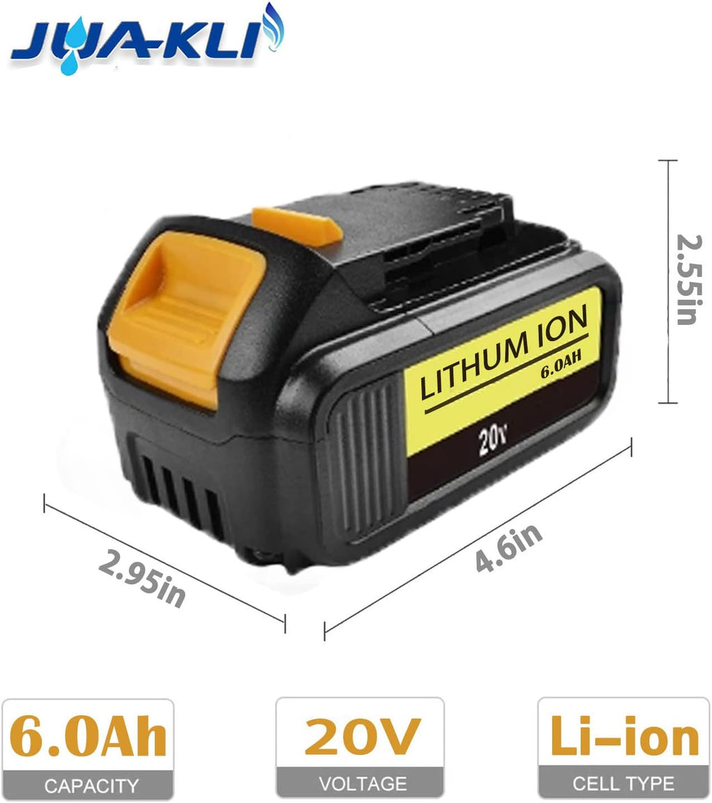 2 Pack 6.0Ah 20V Lithium ion Rechargeable Battery X7202