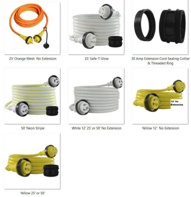 30 Amp Marine Shore Power Cordset with Light Indicator, 50-Feet O15441