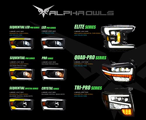 Black Projector Headlights with LED Bar O411238
