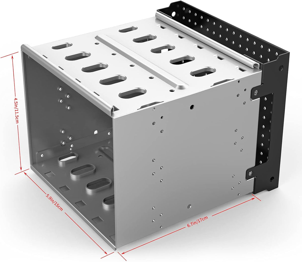 Stainless Steel Hard Drive Cage Rack SATA 5.25 to 4X 3.5 T166