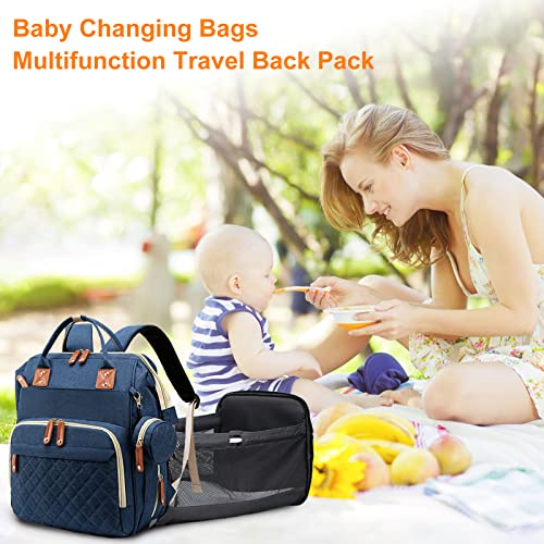 Grey Waterproof 3 in 1 Baby Diaper Backpack with Foldable Changing Pad R2851