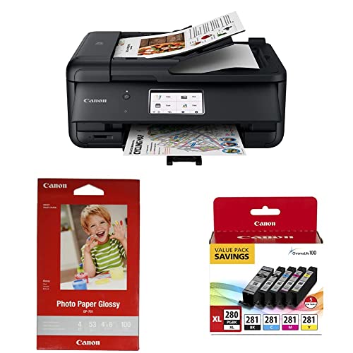 All-in-One Printer Copier Scanner Fax with Auto Document Feeder Black T93701