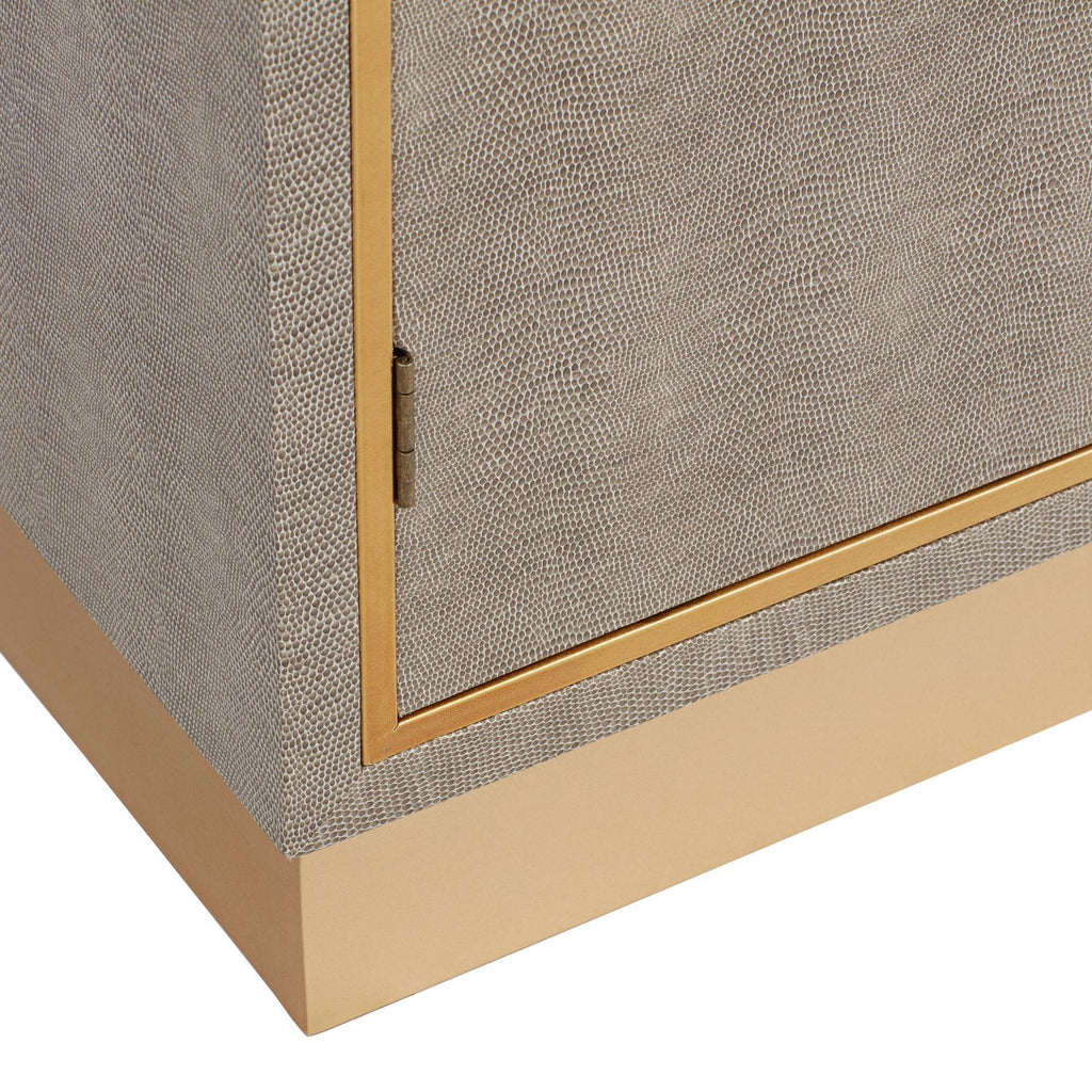 2-Door Cabinet in Grey and Gold F904
