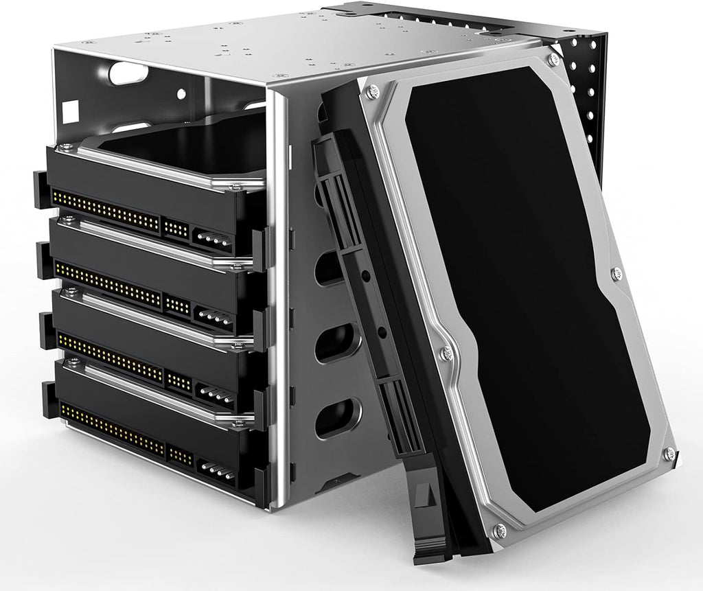 Stainless Steel Hard Drive Cage Rack SATA 5.25 to 4X 3.5 T166