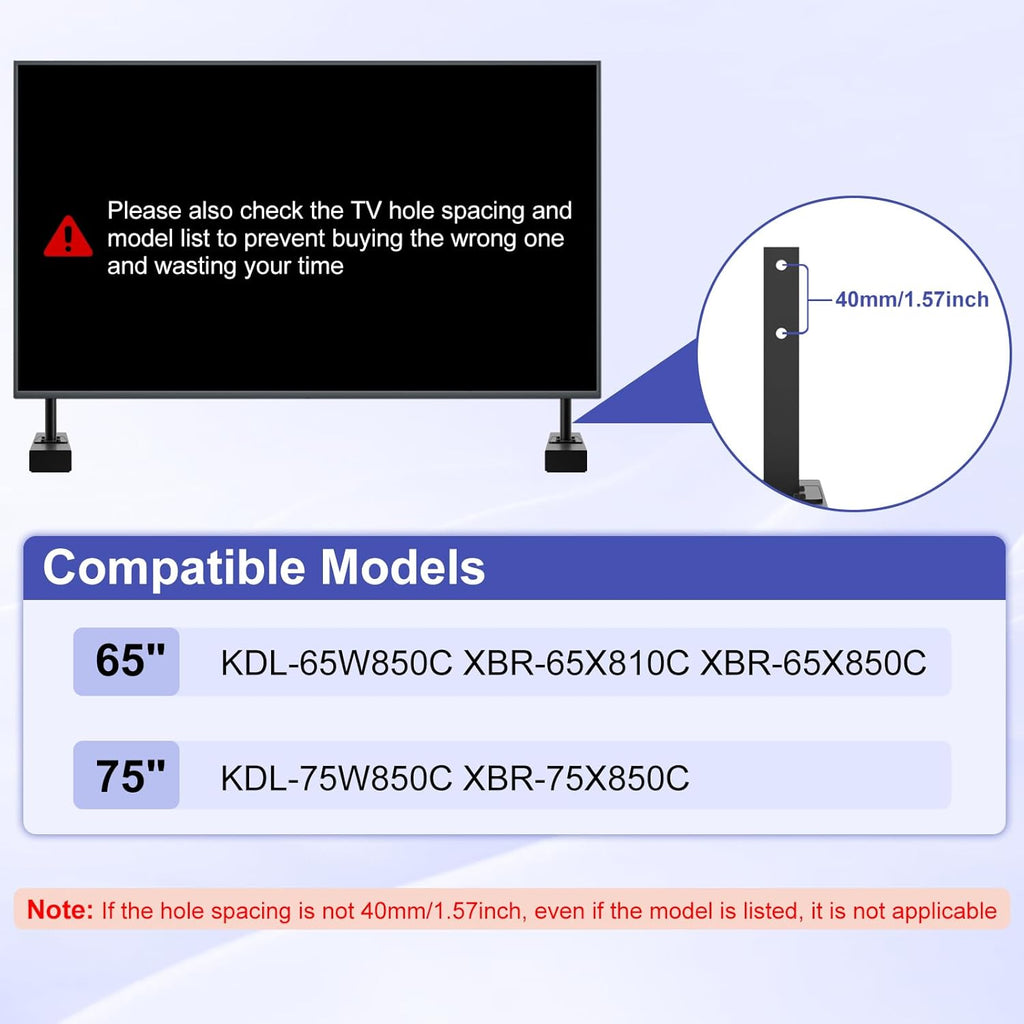 Metal TV Legs for 40mm Center-to-Center Hole Distance B596856