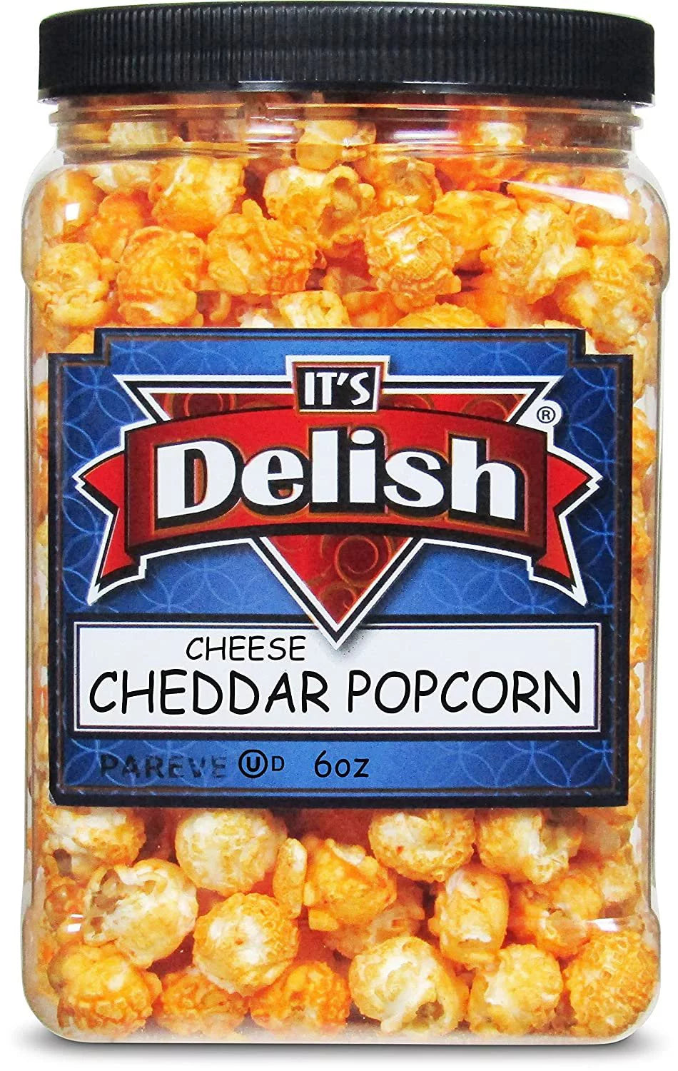 6 Oz Jumbo-Sized Reusable Container Jar Cheddar Cheese Popcorn V13989
