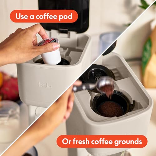 Single Serve Coffee Maker, K Cup & Coffee Ground Compatible, Removable Adjustable Drip Tray, Auto Shutoff, Reusable Dishwasher Safe Accessories, 6oz to 14oz, 1000 Watt Z130
