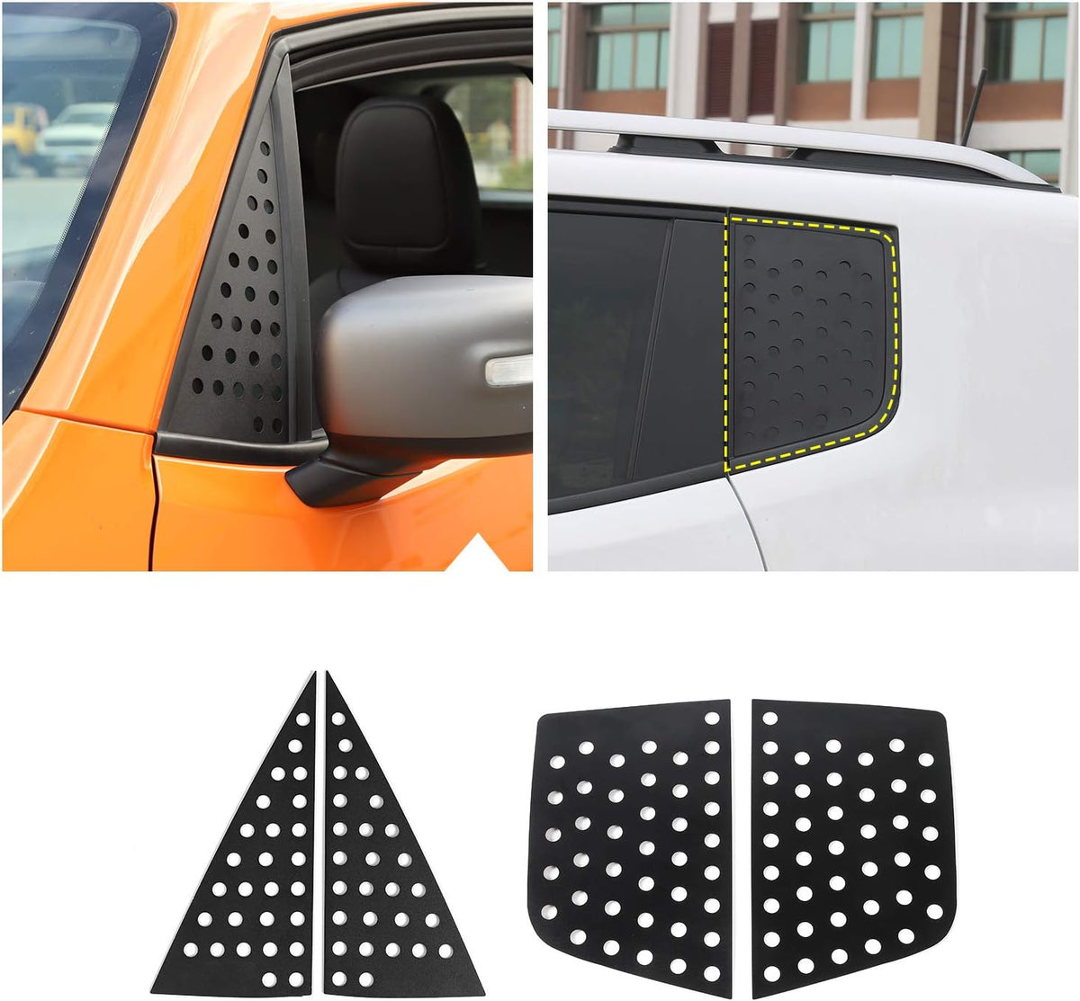 Car Front & Rear Window Triangle Glass Panel Cover Trim G838