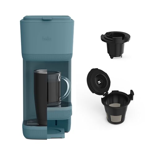 Single Serve Coffee Maker, K Cup & Coffee Ground Compatible, Removable Adjustable Drip Tray, Auto Shutoff, Reusable Dishwasher Safe Accessories, 6oz to 14oz, 1000 Watt Z130